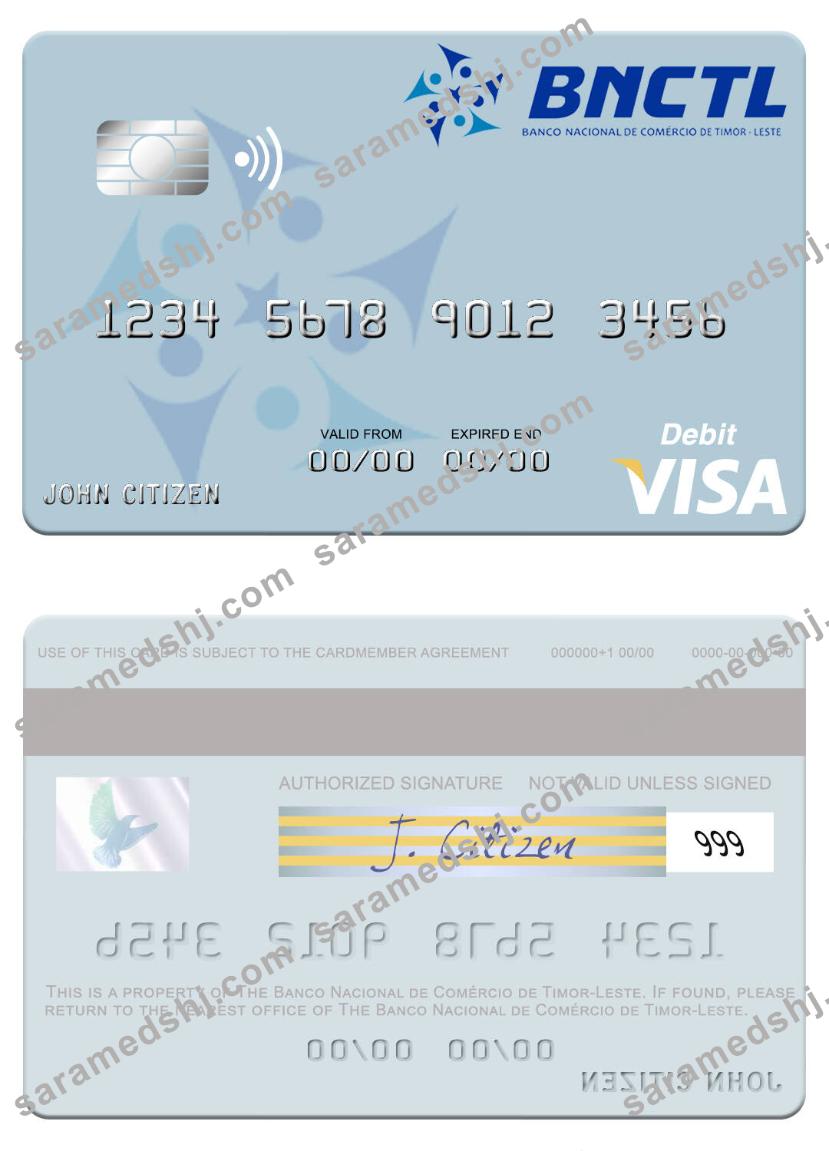 Timor-Leste Banco Nacional de Comércio de Timor-Leste visa debit card